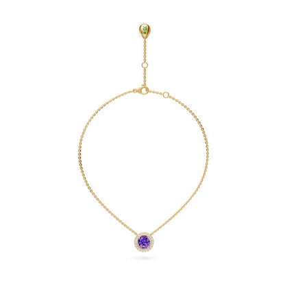 Yellow Gold Necklace with Tanzanite Stone
