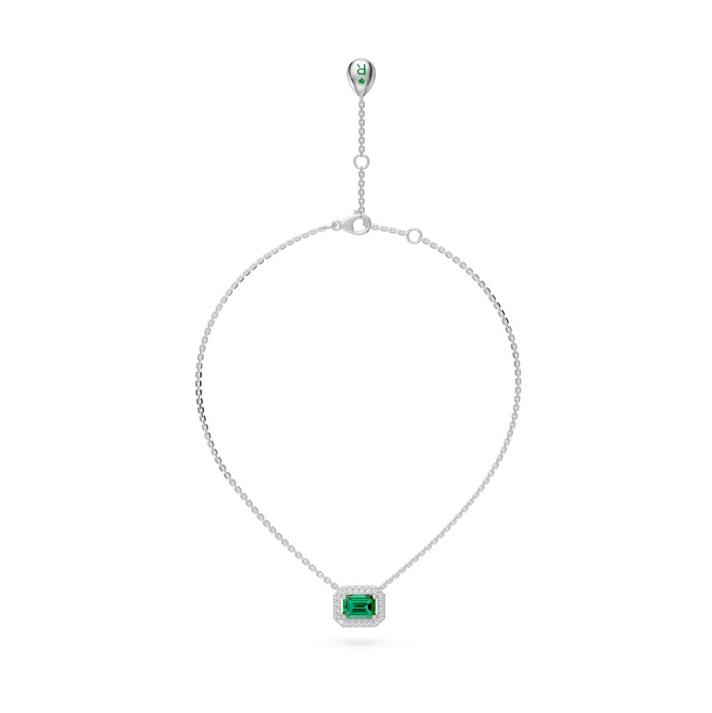 White Gold Necklace with Tsavorite Stone