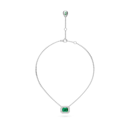 White Gold Necklace with Tsavorite Stone
