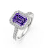 Diamond Ring with Tanzanite in White Gold