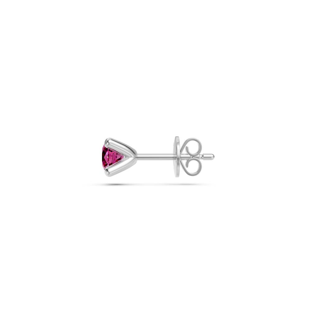 Pink Sapphire Earring in White Gold