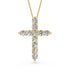 Diamond Cross Pendant in Yellow Gold - Large