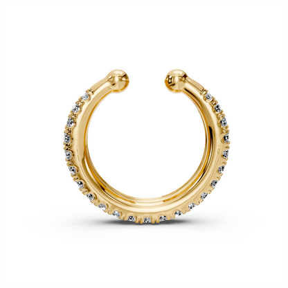 Diamond Cuff Earring in Yellow Gold