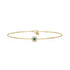 Green Sapphire Bracelet with Diamonds in Yellow Gold