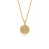 Diamond Letter M Pendant in Yellow Gold