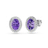 Diamond Earrings with Tanzanite in White Gold