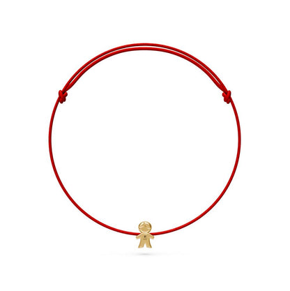 String Bracelet with Diamond in Yellow Gold "Boy"