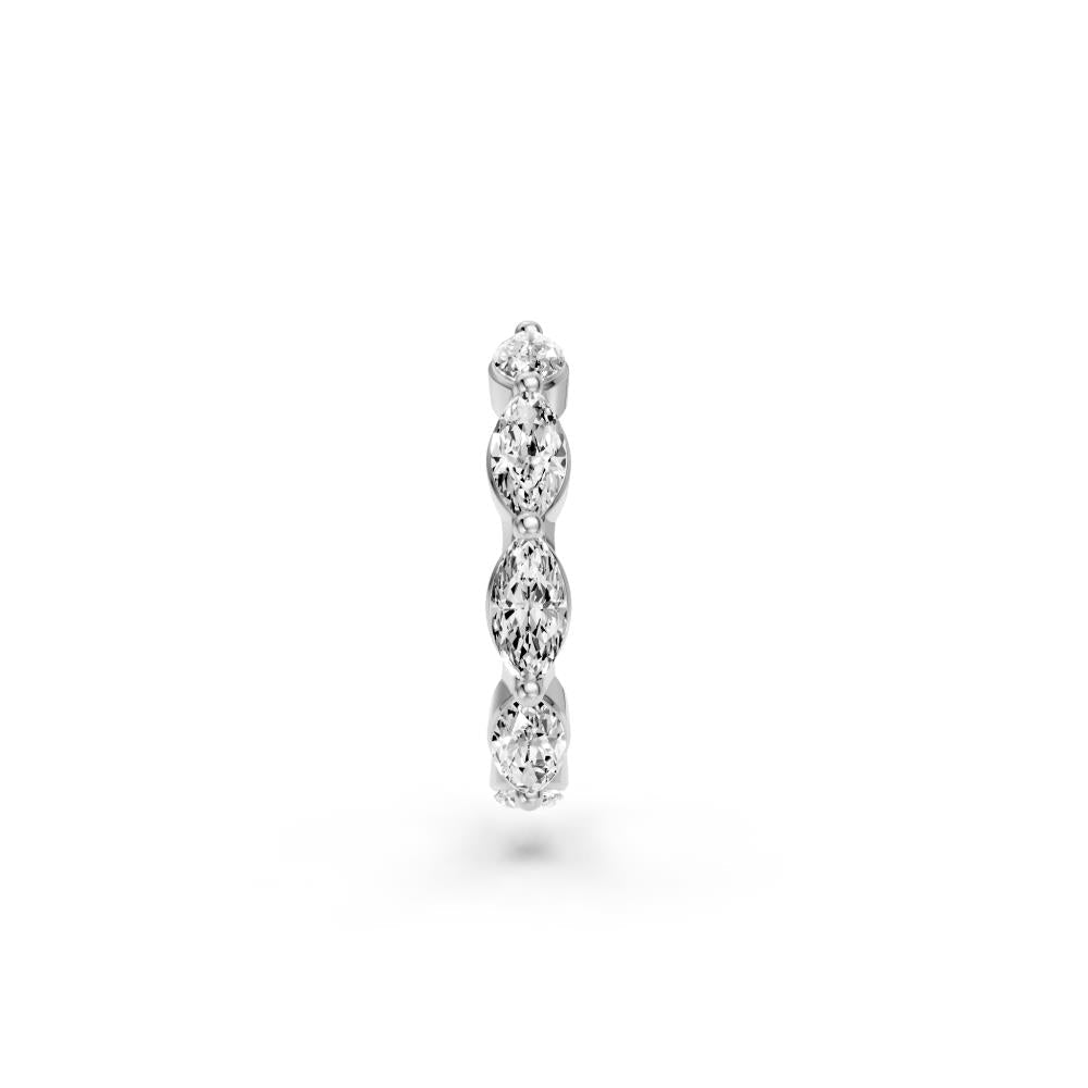 Diamond Cuff Earring in White Gold