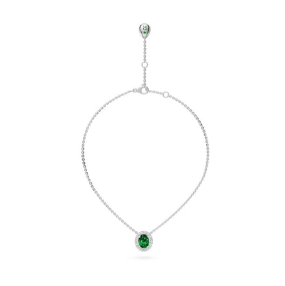 White Gold Necklace with Tsavorite Stone
