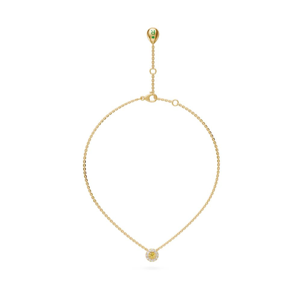 Yellow Gold Necklace with Yellow Sapphire