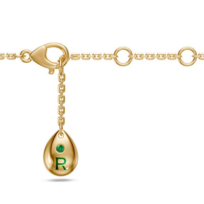 Diamond Letter N Pendant in Yellow Gold