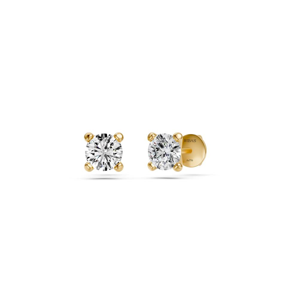 Diamond Earrings in Yellow Gold