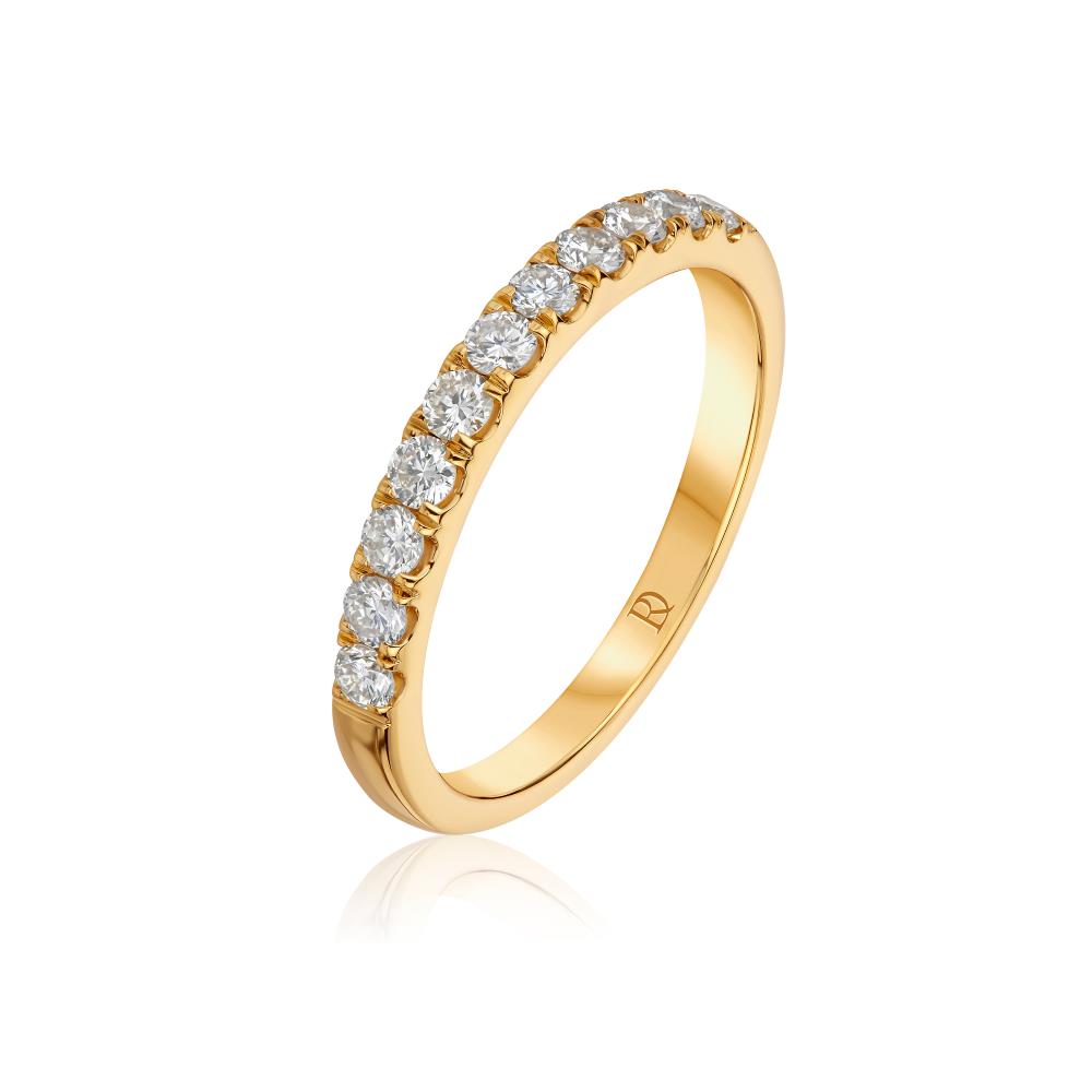Geltono aukso žiedas su deimantais JFA199694
