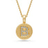 Diamond Letter B Pendant in Yellow Gold