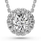 Balto aukso kaklo papuošalas su deimantais, 0.25ct R14621024