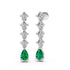 Tsavorites and Diamond Earrings in White Gold