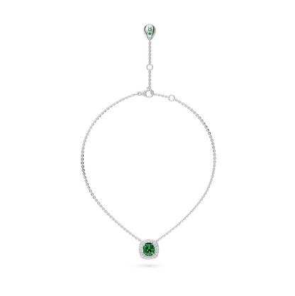 White Gold Necklace with Tsavorite Stone