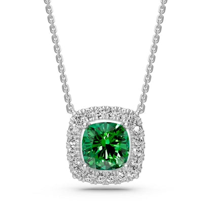 White Gold Necklace with Tsavorite Stone