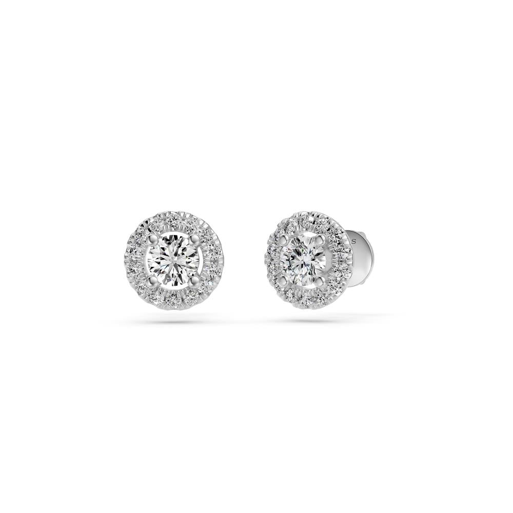 Diamond Earrings in White Gold
