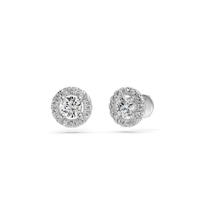 Diamond Earrings in White Gold