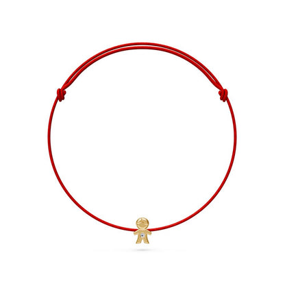 String Bracelet with Diamond in Yellow Gold "Boy"