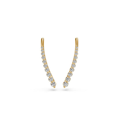 Arc Diamond Earrings in Yellow Gold