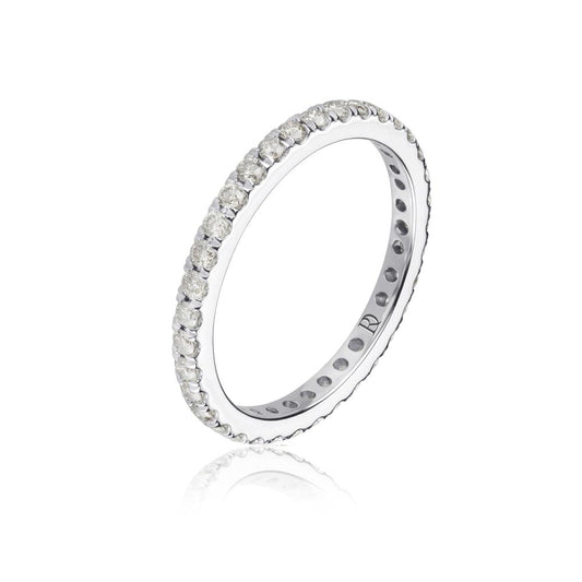 Balto aukso žiedas su deimantais JFA5930