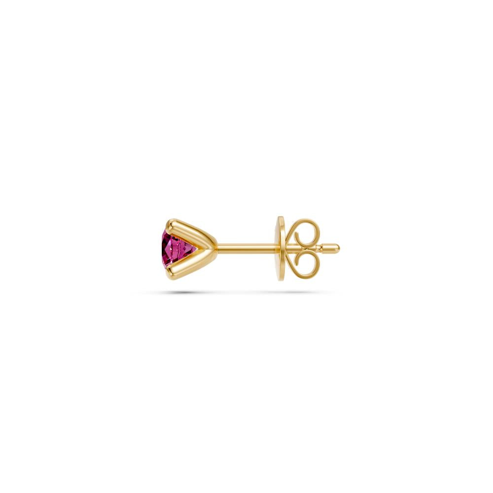 Pink Sapphire Earring in Yellow Gold