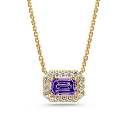 Yellow Gold Necklace with Tanzanite Stone