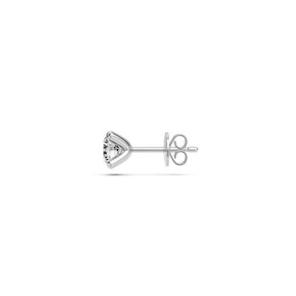 Diamond Stud Earrings in White Gold