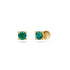 Green Sapphire Earring in Yellow Gold