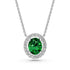 White Gold Necklace with Tsavorite Stone