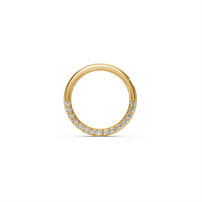 Diamond Hoop Earring in Yellow Gold