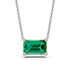 Tsavorite Stone White Gold Necklace
