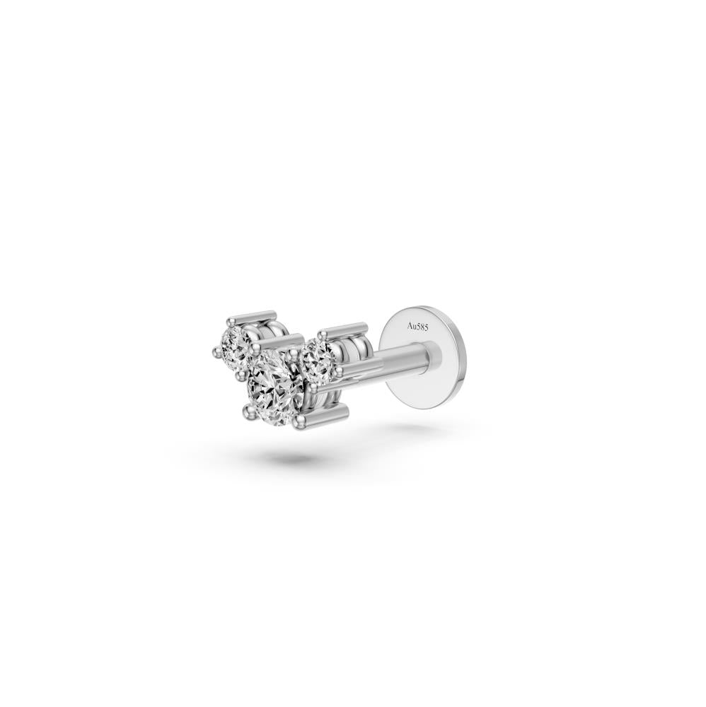 Diamond Piercing in White Gold