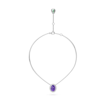 White Gold Necklace with Tanzanite Stone