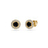 Black Diamond Earrings in Yellow Gold