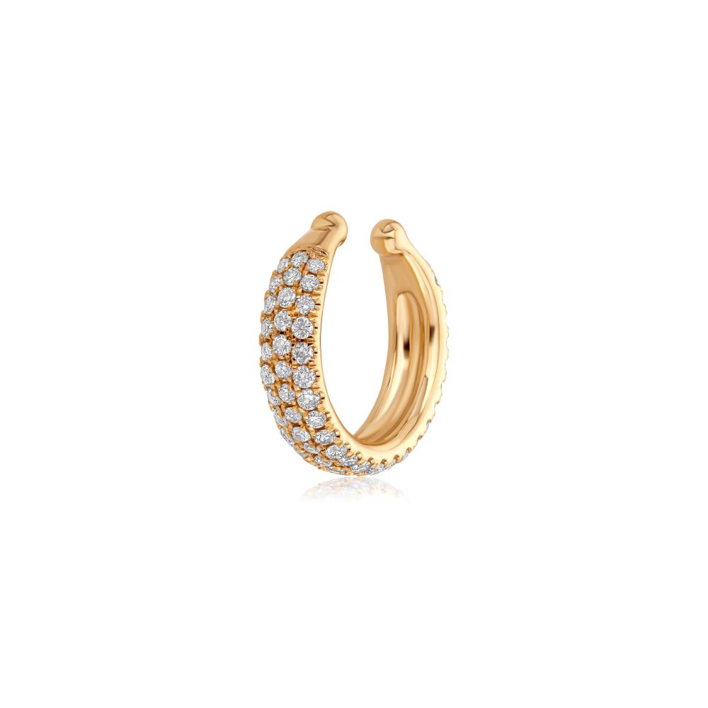 Diamond Cuff Earring in Yellow Gold