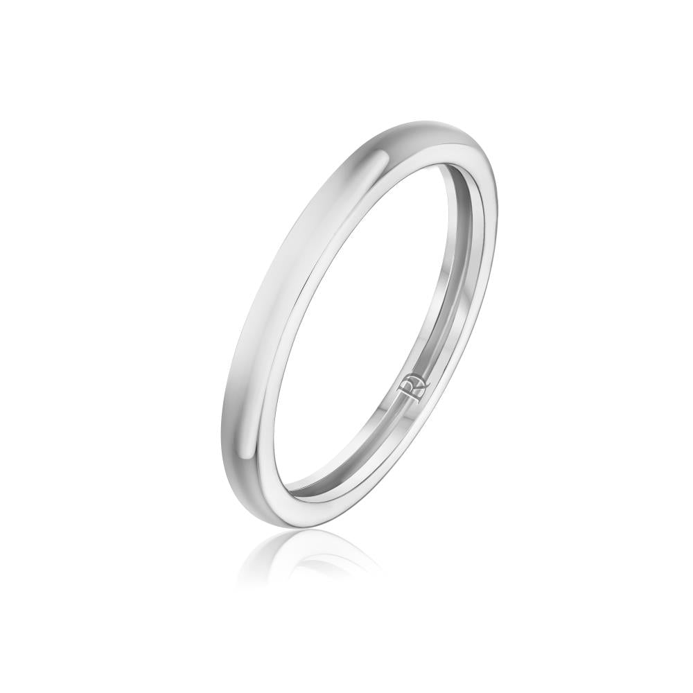 Wedding Band Ring in White Gold - Full