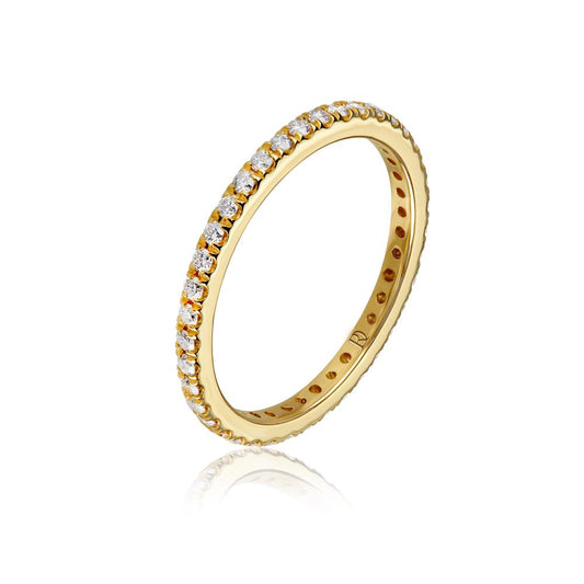 Geltono aukso žiedas su deimantais JFA5792