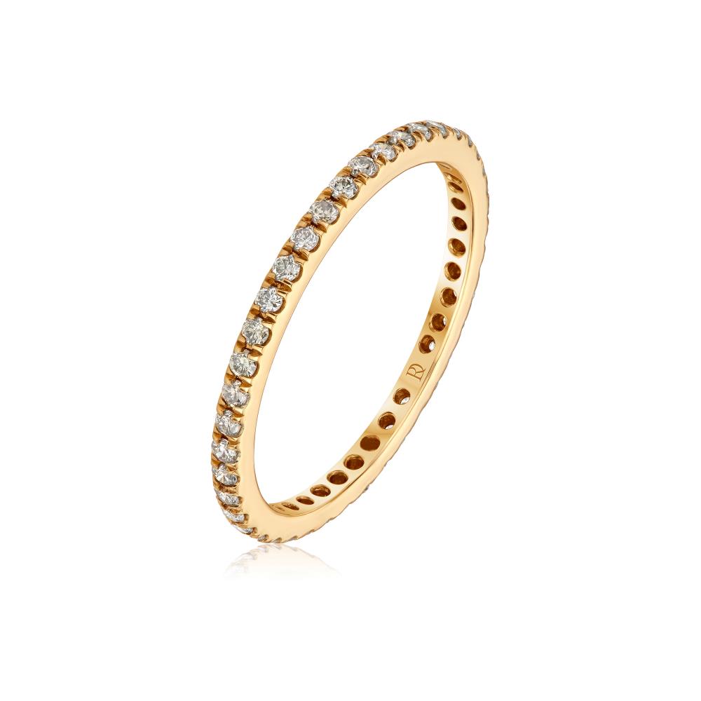 Diamond Band Ring in Yellow Gold