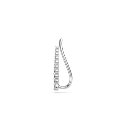 Arc Diamond Earrings in White Gold