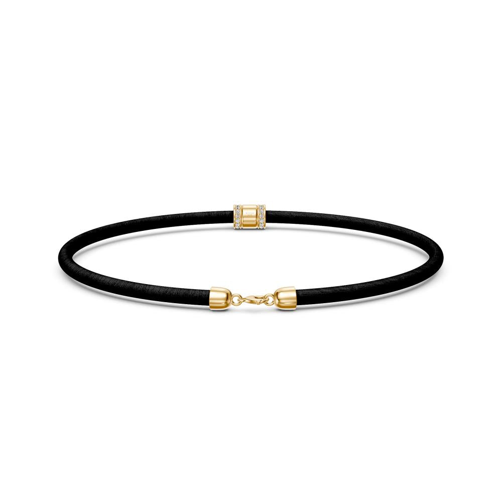 Leather Diamond Bracelet