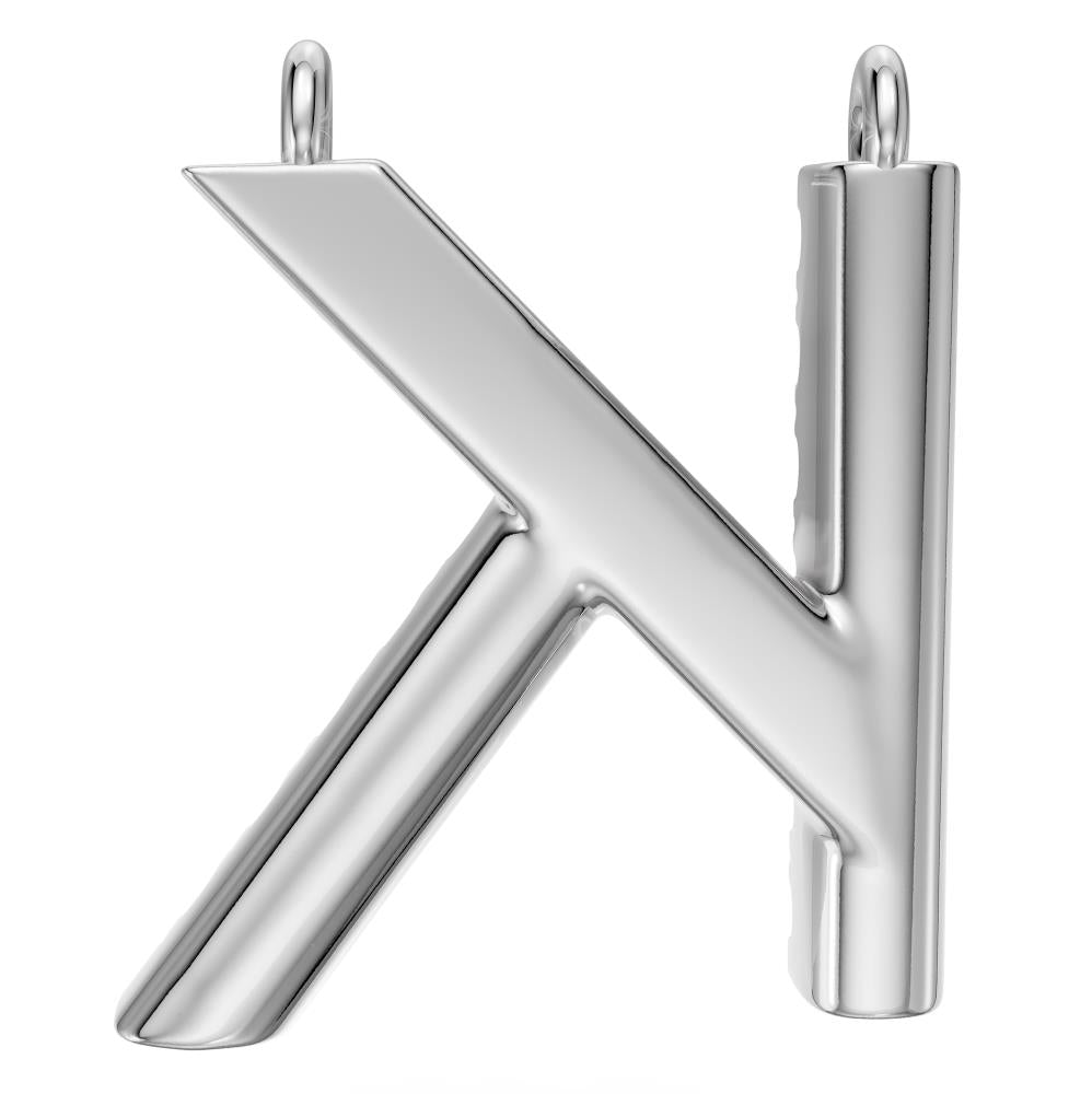 Diamond Letter K Necklace in White Gold