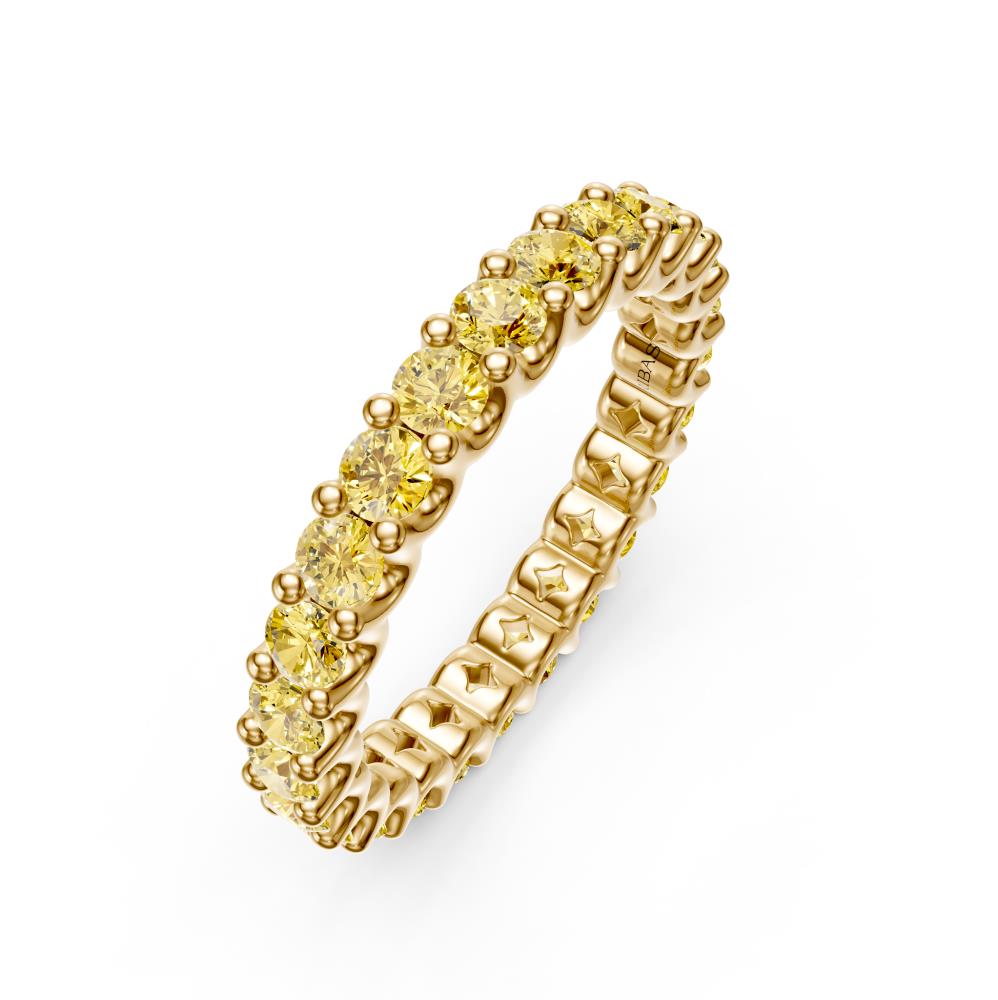 Yellow Sapphire Band Ring in Yellow Gold