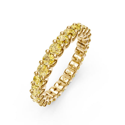 Yellow Sapphire Band Ring in Yellow Gold