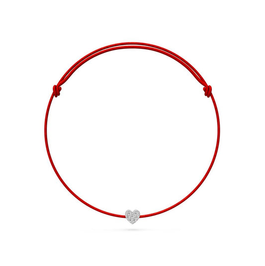 Siūlo Apyrankė su Baltu Auksu ir Deimantu "Širdelė" R07490924