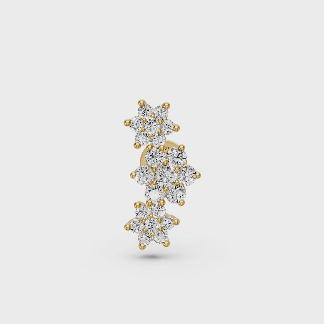 Piercing in Yellow Gold with Diamonds