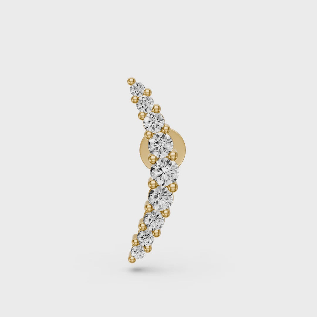 Piercing in Yellow Gold with Diamonds